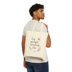 Canvas Tote Bag — "Go Gaslight Somebody Else" Floral Quote Tote