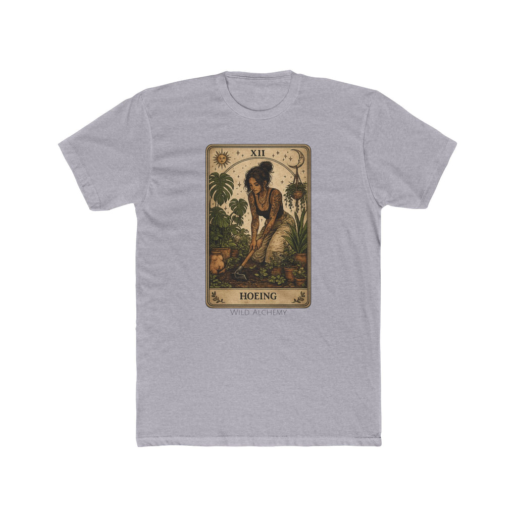 Gardening Tarot Tee — 'Hoeing' Vintage Botanical Illustration Shirt