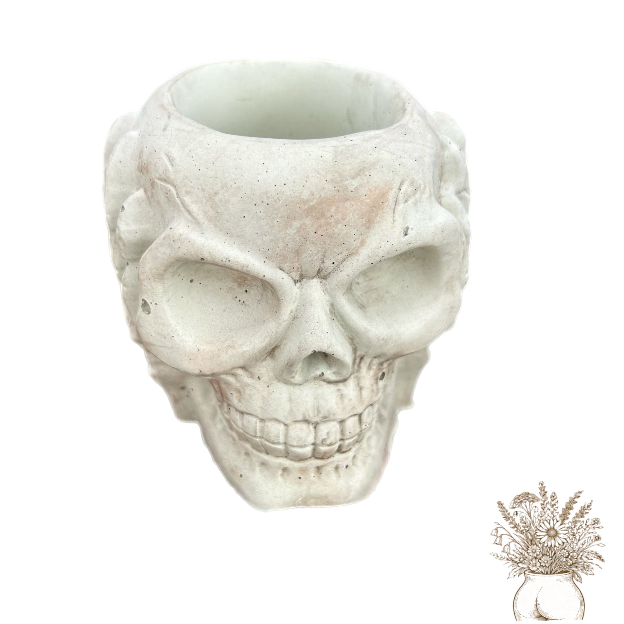 Hear/Speak/See No Evil Skull